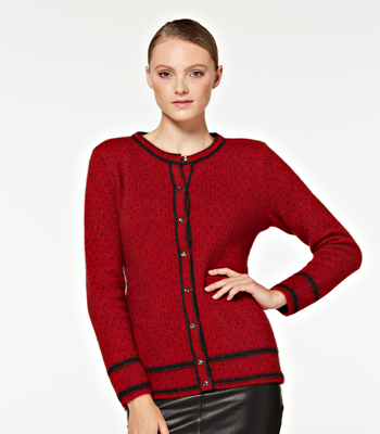 5004 Two Tone Button Cardigan